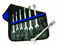 7 Pieces - Chrome - High Polished Flex Combination Wrench Set - 3/8 - 3/4" - A1 Tooling