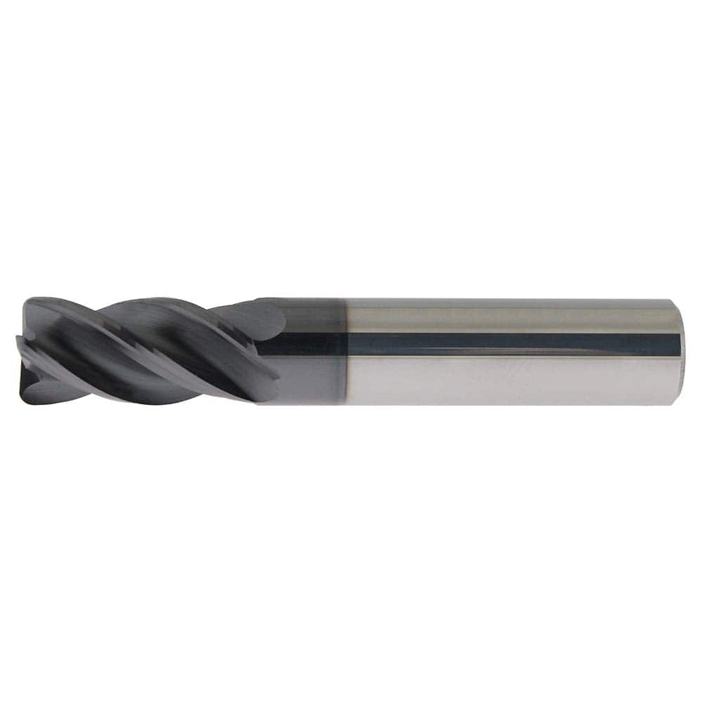 Corner Radius End Mill Head: 3/4″ Dia, 2-1/4″ LOC, 4 Flutes Solid Carbide, PowerLayer Coated, Series US007