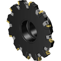 Indexable Slotting Cutter: 160 mm Cutter Dia, Arbor Hole Connection, 7.6 mm Depth of Cut, 40 mm Hole, Right Hand Cut Screw & Clamp, Uses 12 R331.1A Inserts, 12 Teeth, Through Coolant