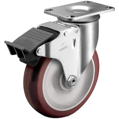 Linco - Standard Casters; Mount: Top Plate ; Style: Swivel ; Wheel Diameter: 3-1/2 (Inch); Wheel Width: 1-1/4 (Inch); Overall Height (Inch): 4-11/16 ; Load Capacity (Lb.): 250.000 - Exact Industrial Supply