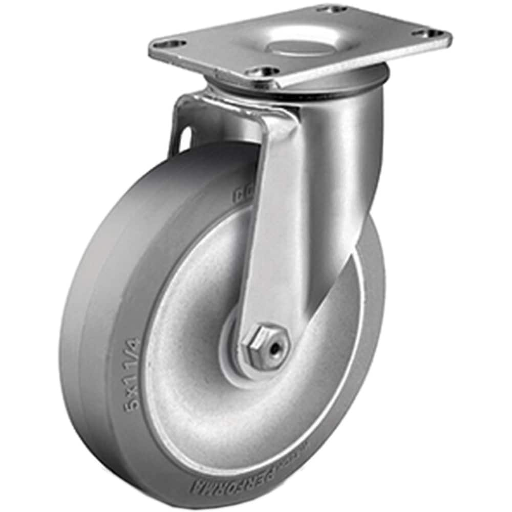 Linco - Standard Casters; Mount: Top Plate ; Style: Swivel ; Wheel Diameter: 3-1/2 (Inch); Wheel Width: 1-1/4 (Inch); Overall Height (Inch): 4-11/16 ; Load Capacity (Lb.): 250.000 - Exact Industrial Supply