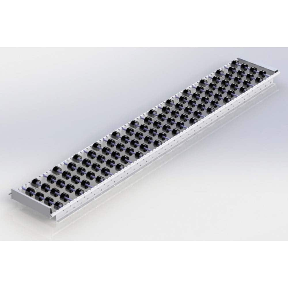 Gravity Conveyors; Roller Style: Skatewheel; Shape: Round; Length (Feet): 76; Wheel Material: Polypropylene; Load Capacity (Lb.): 50.000; Wheel Diameter: 1.6; Frame Material: Galvanized Steel; Gauge: 14 ga; 14 gauge; Wheels Per Axle: 4; Centerline Distanc