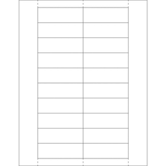 Plastic Label Holder Insert Cards, 1″ x 3″, White, 1000/Case