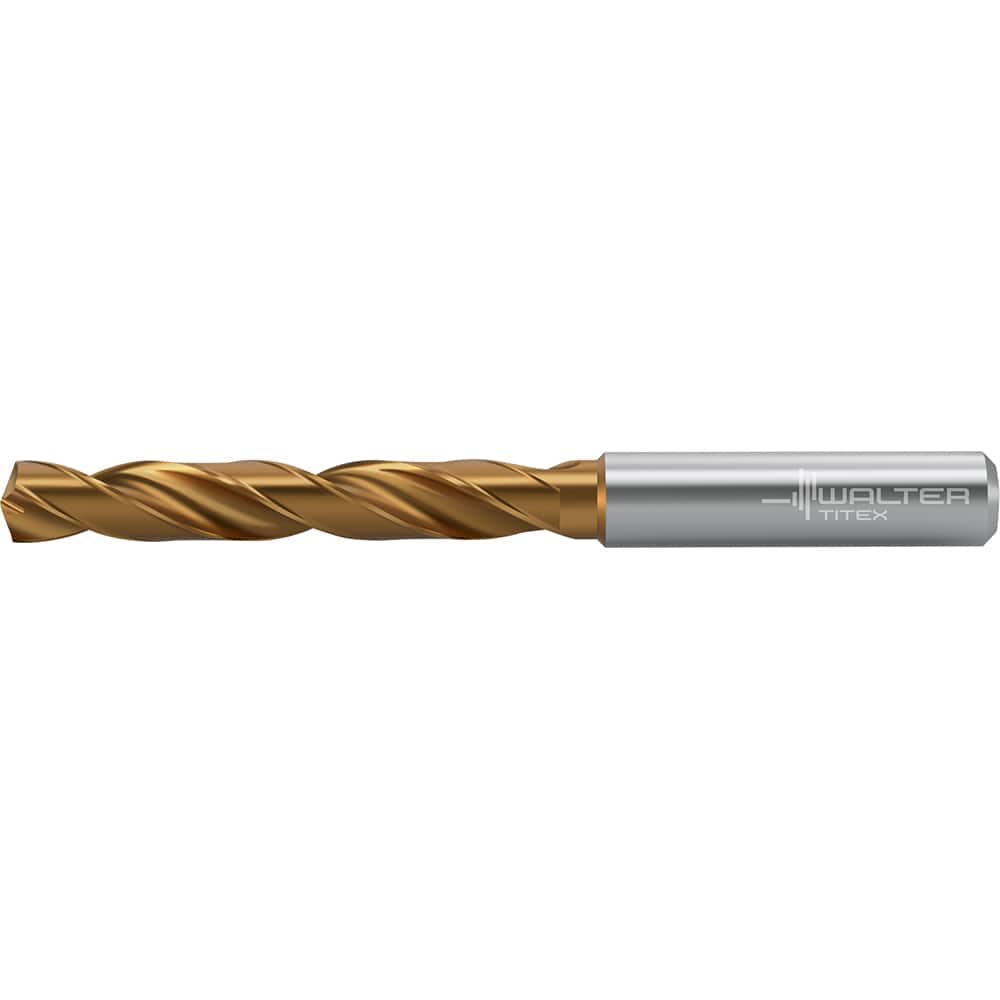 Jobber Length Drill Bit: 0.4252″ Dia, 140 °, Solid Carbide TiSiAlCrN, AlTiN Finish, 4.646″ OAL, Right Hand Cut, Straight-Cylindrical Shank, Series DC160-05-A0