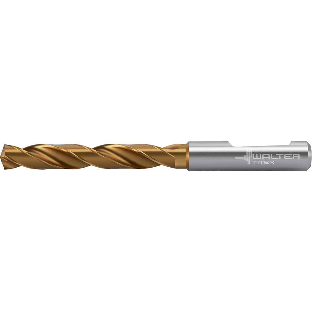 Jobber Length Drill Bit: 0.4094″ Dia, 140 °, Solid Carbide TiSiAlCrN, AlTiN Finish, 4.646″ OAL, Right Hand Cut, Whistle Notch Shank, Series DC160-05-F0