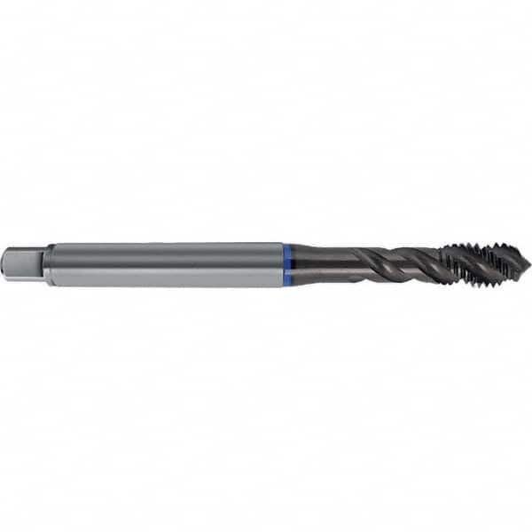 Spiral Flute Tap: M30 x 3.50, Metric, 4 Flute, Semi-Bottoming, 6HX Class of Fit, HSS-E, TiAlN Finish Right Hand Flute, Right Hand Thread, D12 & D13,Series 0393