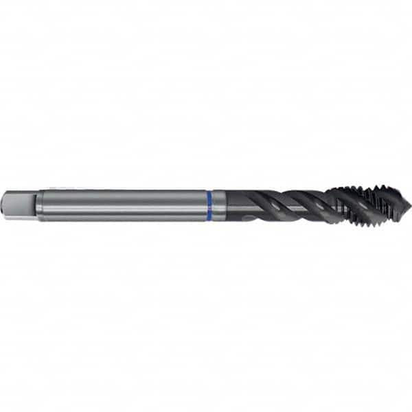 Spiral Flute Tap: M14 x 1.50, Metric Fine, 3 Flute, Semi-Bottoming, 6GX Class of Fit, HSS-E, TiAlN Finish Right Hand Flute, Right Hand Thread, D10 & D11, Series 4628