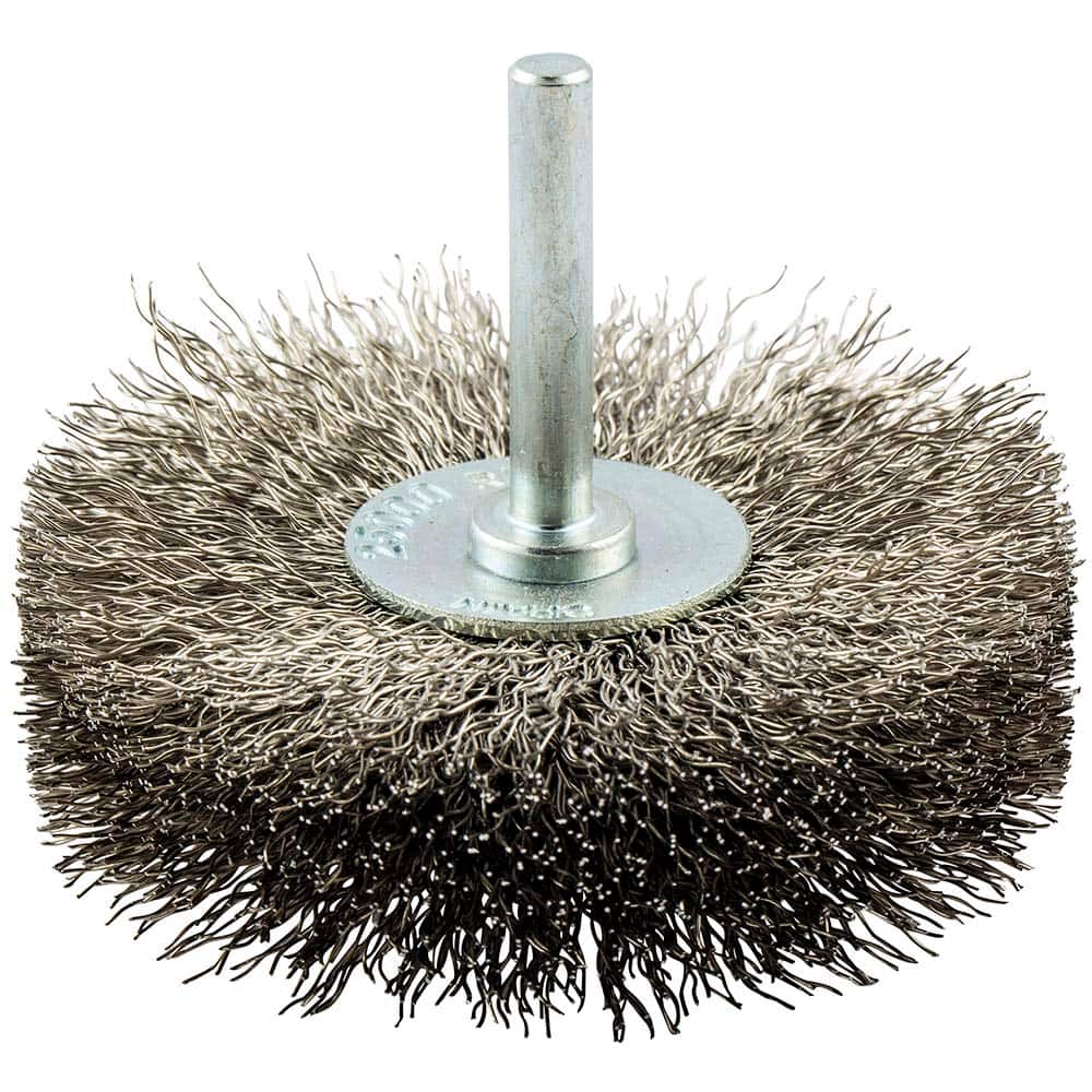 Norton - 3" OD, Crimped Stainless Steel Wheel Brush - A1 Tooling