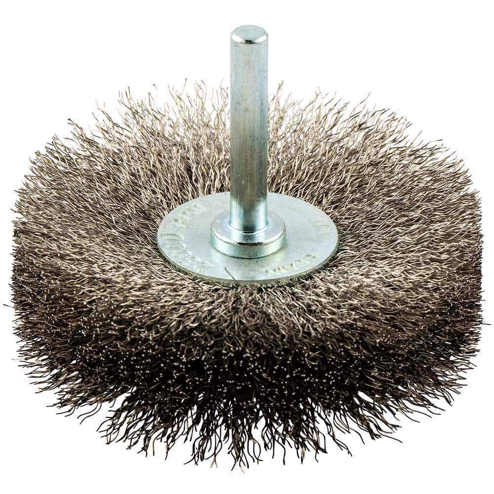 Norton - 3" OD, Crimped Stainless Steel Wheel Brush - A1 Tooling