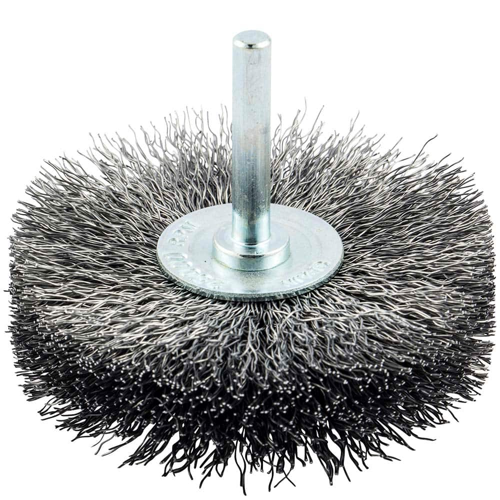 Norton - 3" OD, Crimped Carbon Wheel Brush - A1 Tooling