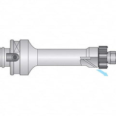 Axial Clamp Modular Shank Modular Reamer Body 80mm Shank Diam, 175.5″ OAL, Right Hand Cut