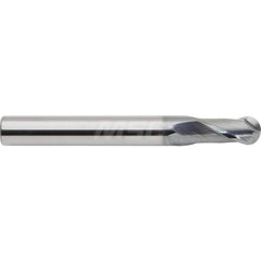 M.A. Ford - Ball End Mills; Mill Diameter (mm): 6.00 ; Mill Diameter (Decimal Inch): 0.2362 ; Number of Flutes: 2 ; Length of Cut (mm): 9.0000 ; Material: Solid Carbide ; Overall Length (mm): 75.0000 - Exact Industrial Supply