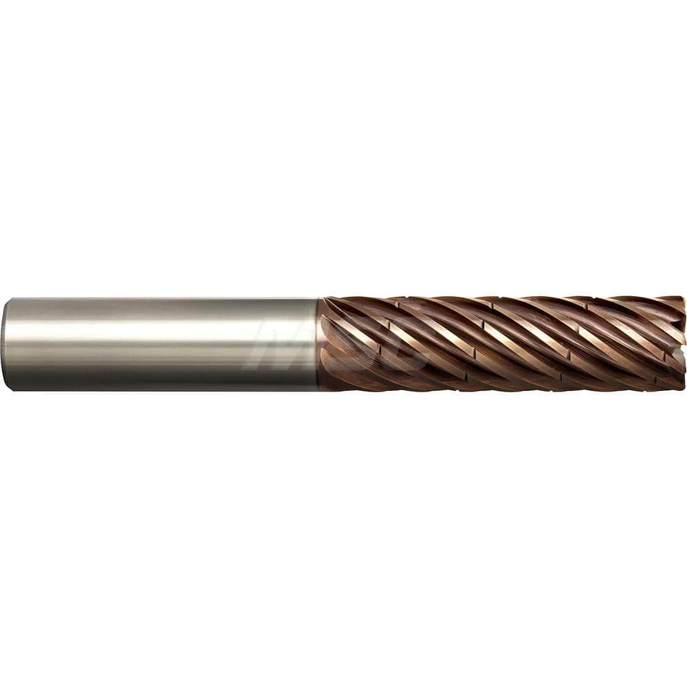 Corner Radius End Mill: 5/8″ Dia, 1-1/4″ LOC, 0.03″ Radius, 9 Flutes, Solid Carbide 3-1/2″ OAL, 5/8″ Shank Dia, 37 ° Helix, Altima Xtreme Coated, Corner Radius End