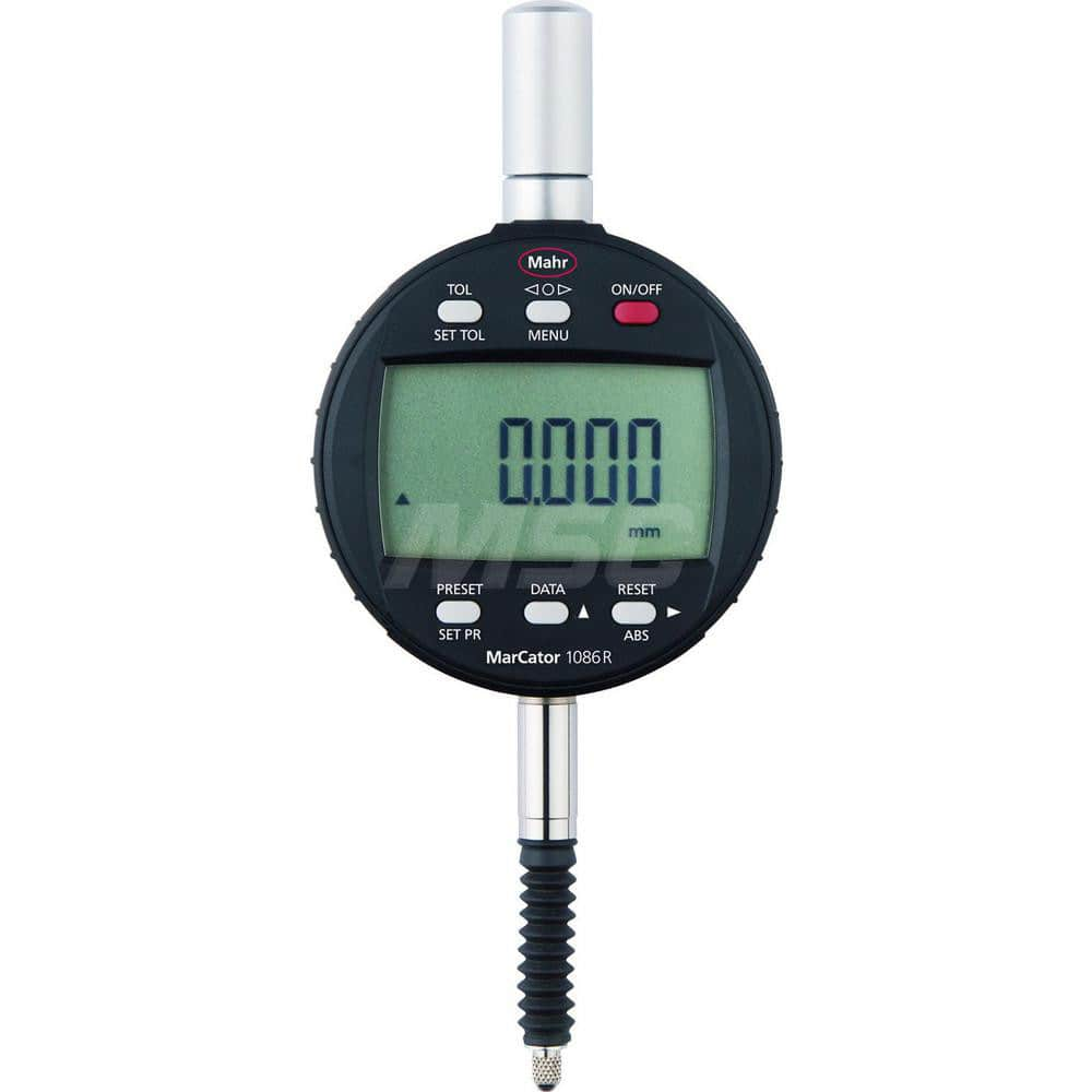 Mahr - Electronic Drop Indicators; Minimum Measurement (Decimal Inch): 0 ; Minimum Measurement (Inch): 0 ; Minimum Measurement (mm): 0 ; Maximum Measurement (Inch): 1 ; Maximum Measurement (mm): 25 ; Resolution (Decimal Inch): 0.00002/0.00005/0.0001/0.00 - Exact Industrial Supply