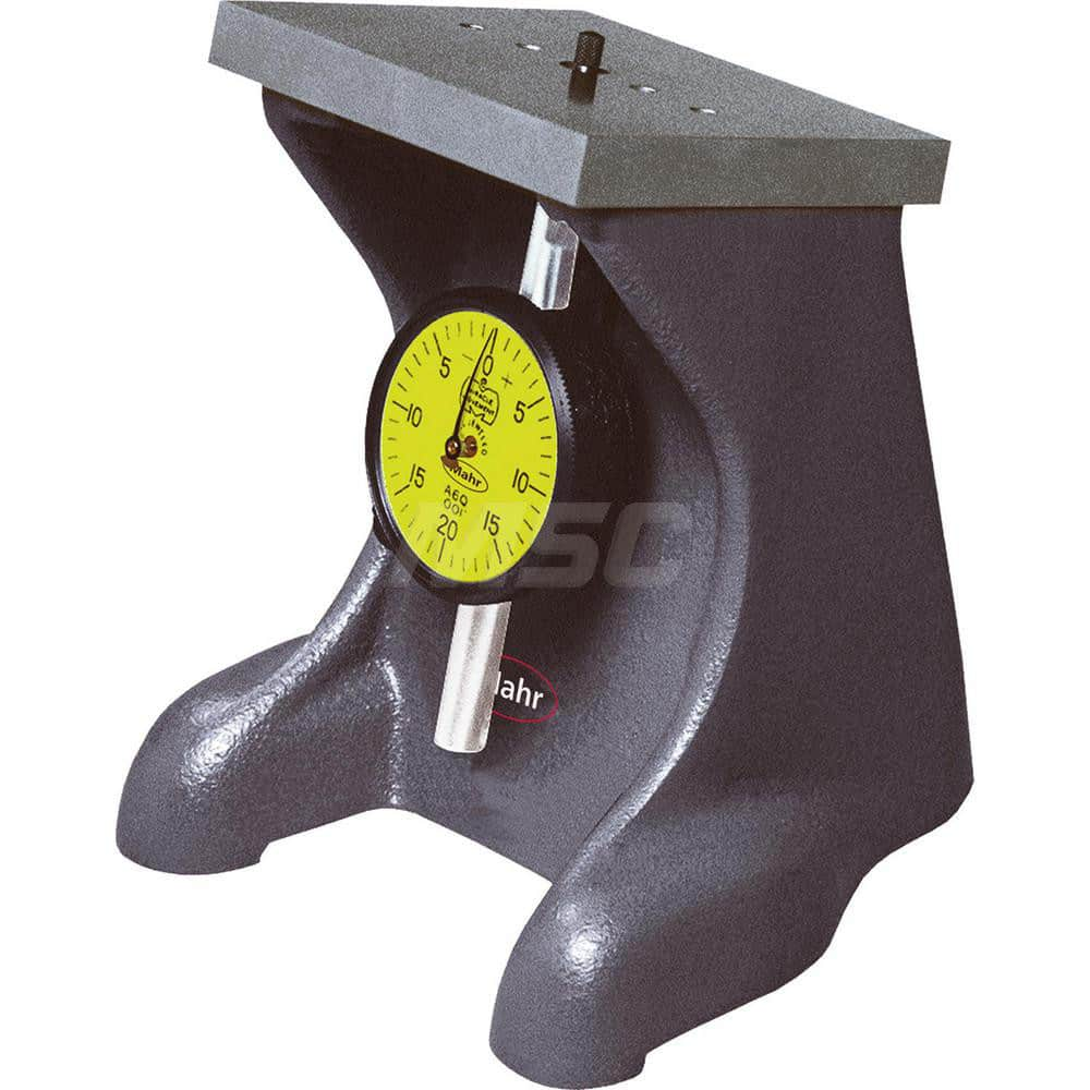 Mahr - Dial Depth Gages; Maximum Measurement (mm): 25 ; Graduation (Decimal Inch): 0.001 ; Base Length (mm): 4.0000 ; Calibrated: No ; Traceability Certification Included: None ; Material: Hardened Steel - Exact Industrial Supply