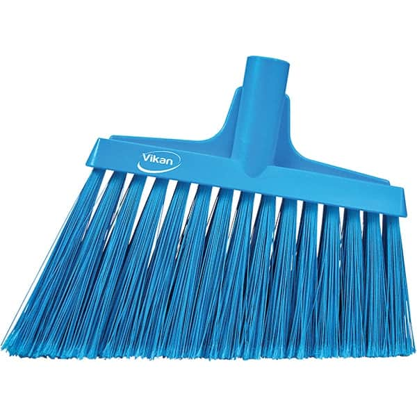 Vikan - 11-1/2" Wide, Blue Polyester Bristles, Angled Broom - Flagged, Water Resistant - A1 Tooling