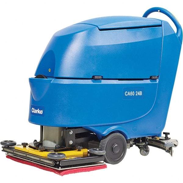 Clarke - 24" Cleaning Width, Battery Powered Walk Behind & Floor Scrubber - 1 hp, 2,250 RPM, 47" Water Lift, 16 Gal Tank Capacity, Series CA60 - A1 Tooling