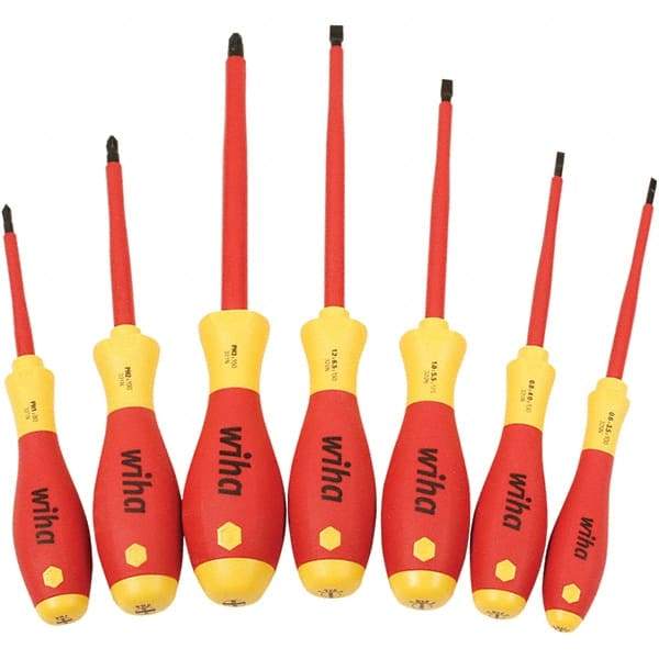 Wiha - Screwdriver Sets Screwdriver Types Included: Insulated Slotted; Phillips; Square Number of Pieces: 7 - A1 Tooling