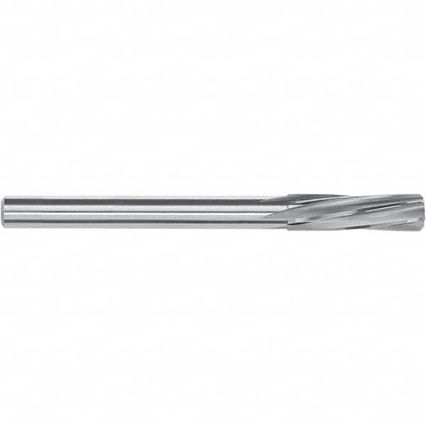 Magafor - 11.4mm Solid Carbide Chucking Reamer - Spiral Flute, 10mm Straight Shank, 28mm Flute Length, 80mm OAL - A1 Tooling