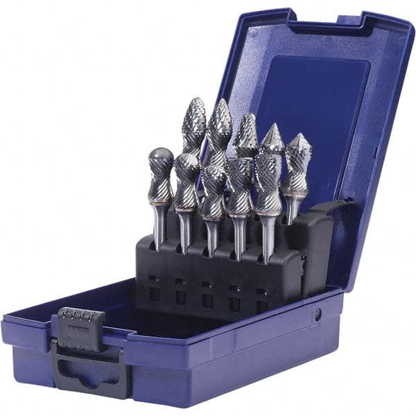 SGS Pro - Burr Sets Head Shape: Radius/Cylinder w/Endcut; Radius/Ball Nose Cylinder; Radius/Ball Nose Tree; Radius/90 Cone; Pointed Tree; Cylinder; Ball Nose Cone Tooth Style: Double Cut - A1 Tooling