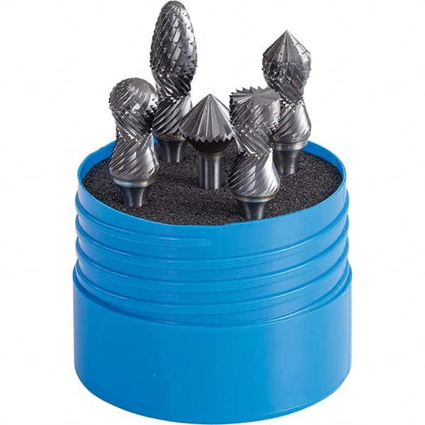 SGS Pro - Burr Sets Head Shape: Radius/Cylinder w/Endcut; Radius/Ball Nose Cylinder; Radius/Ball Nose Tree; Combi/90 Cone Tooth Style: Double Cut - A1 Tooling