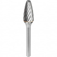 SGS Pro - 1/4" Cut Diam, 1/4" Shank Diam, Tungsten Carbide Inox Cut Ball Nose Tree Burr - A1 Tooling