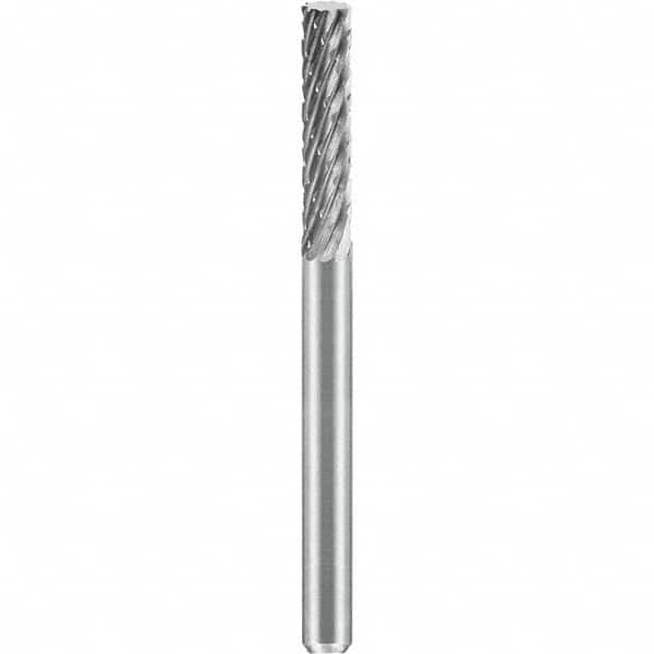 SGS Pro - 1/8" Cut Diam, 1/8" Shank Diam, Tungsten Carbide Double Cut Cylinder Burr - A1 Tooling