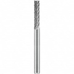 SGS Pro - 1/8" Cut Diam, 1/8" Shank Diam, Tungsten Carbide Double Cut Cylinder Burr - A1 Tooling