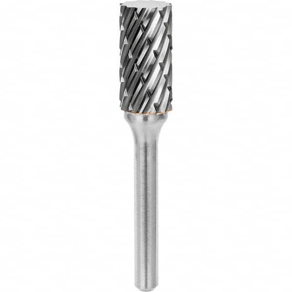 SGS Pro - 5/16" Cut Diam, 1/4" Shank Diam, Tungsten Carbide Steel Cut Cylinder Burr - A1 Tooling