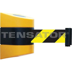 Tensator - 7-1/4" High x 4-3/4" Long x 4-3/4" Wide Magnetic Wall Mount Barrier - Yellow Powdercoat Finish, Black/Yellow, Use with Wall Mount - A1 Tooling