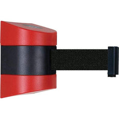 Tensator - 7-1/4" High x 4-3/4" Long x 4-3/4" Wide Magnetic Wall Mount Barrier - Red Powdercoat Finish, Black/Red, Use with Wall Mount - A1 Tooling