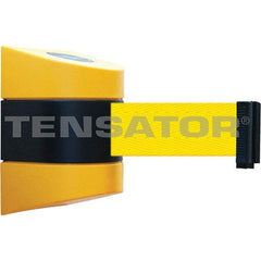 Tensator - 7-1/4" High x 4-3/4" Long x 4-3/4" Wide Magnetic Wall Mount Barrier - Yellow Powdercoat Finish, Black/Yellow, Use with Wall Mount - A1 Tooling