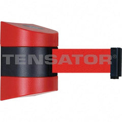 Tensator - 7-1/4" High x 4-3/4" Long x 4-3/4" Wide Magnetic Wall Mount Barrier - Red Powdercoat Finish, Black/Red, Use with Wall Mount - A1 Tooling