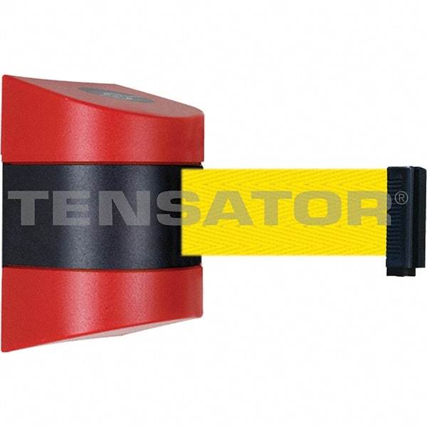 Tensator - 7-1/4" High x 4-3/4" Long x 4-3/4" Wide Magnetic Wall Mount Barrier - Red Powdercoat Finish, Black/Red, Use with Wall Mount - A1 Tooling