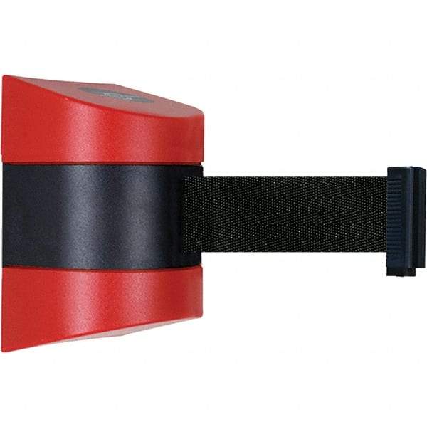 Tensator - 5-1/2" High x 3-1/4" Long x 3-1/4" Wide Magnetic Wall Mount Barrier - Metal, Red Powdercoat Finish, Red/Black, Use with Wall Mount - A1 Tooling