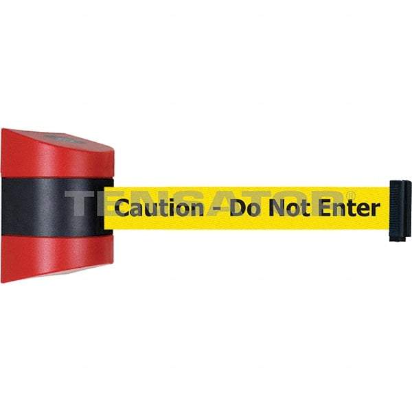 Tensator - 5-1/2" High x 3-1/4" Long x 3-1/4" Wide Magnetic Wall Mount Barrier - Metal, Red Powdercoat Finish, Red/Black, Use with Wall Mount - A1 Tooling