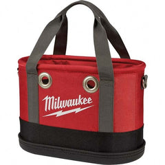 Milwaukee Tool - 24 Pocket, Ballistic Nylon, Black/Red Tool Bag - A1 Tooling