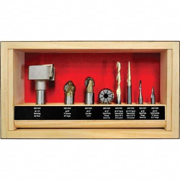 Powermatic - Router Bit Sets   Router Style: CNC    Number of Pieces: 8 - A1 Tooling