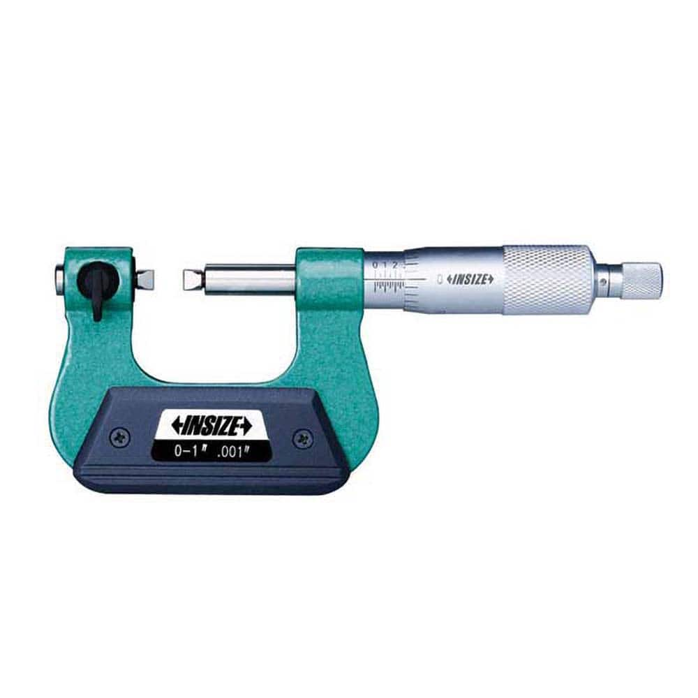 Insize USA LLC - Screw Thread Micrometers; Operation Type: Mechanical ; Minimum Measurement (Decimal Inch): 3.0000 ; Maximum Measurement (Decimal Inch): 4.0000 ; Graduation (Decimal Inch): 0.001 ; Accuracy (Decimal Inch): 0.010000 ; Thimble Type: Ratchet - Exact Industrial Supply