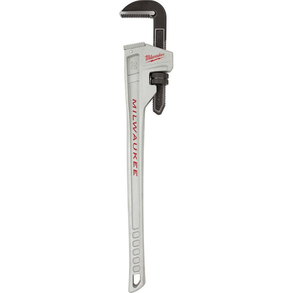 Pipe Wrench: 36″ OAL, Aluminum 6″ Max Pipe Capacity