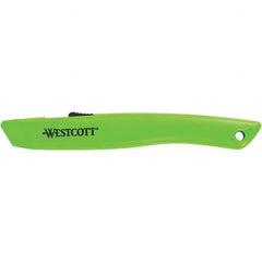 Westcott - Utility Knives, Snap Blades & Box Cutters Type: Safety Cutter Blade Type: Retractable - A1 Tooling