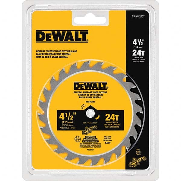 DeWALT - Wet & Dry-Cut Saw Blades Blade Diameter (Inch): 4-1/2 Blade Material: Carbide-Tipped - A1 Tooling