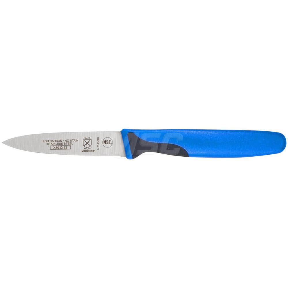 Fixed Blade Knives; Blade Length (Inch): 3; Blade Type: High Carbon Stainless; Blade Material: Japanese Steel; Handle Material: Santoprene; Polypropylene; Overall Length (Inch): 7.56; Color: Blue; Knife Type: Paring Knife; Minimum Order Quantity: Japanese