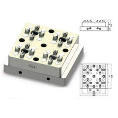 EDM Chucks; Chuck Size: 200mm x 170mm x 77.5mm; System Compatibility: Erowa ITS; Actuation Type: Pneumatic; Material: Stainless Steel; CNC Base: Yes; EDM Base: No; Clamping Force (N): 6000.00; Series/List: RHS ITS