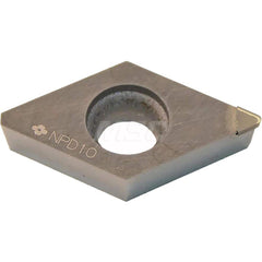 Turning Insert:  DCMA32.51RH NPD10,  Polycrystalline Diamond Uncoated Finish,  Neutral,  0.0787″ Long,  0.0157″ Corner Radius,  55.0 &deg N/A Diamond,  Series  NPD10