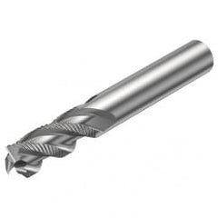 R216.33-14040-AC26U H10F 14mm 3 FL Solid Carbide End Mill - Corner chamfer w/Cylindrical Shank - A1 Tooling