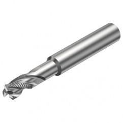 R216.33-12040-AJ16U H10F 12mm 3 FL Solid Carbide End Mill - Corner chamfer w/Cylindrical Shank - A1 Tooling