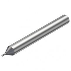 R216.42-01030-AE10G 1620 1mm 2 FL Solid Carbide Ball Nose End Mill w/Cylindrical Shank - A1 Tooling