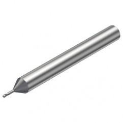 R216.42-00630-AO06G 1620 0.6mm 2 FL Solid Carbide Ball Nose End Mill w/Cylindrical Shank - A1 Tooling