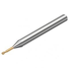 R216.42-00330-GC03G 1700 0.3mm 2 FL Solid Carbide ball nose endmill w/Cylindrical with Neck Shank - A1 Tooling